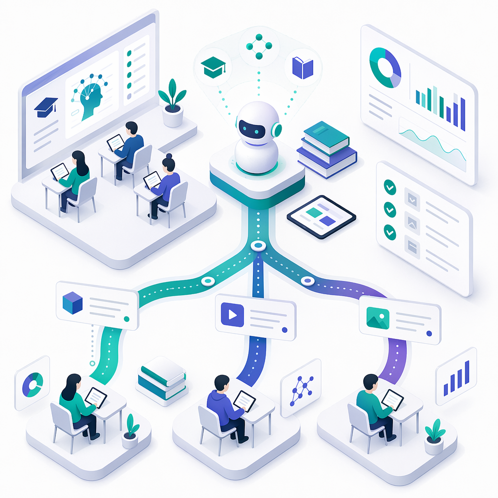 AI-powered education platform with adaptive learning paths, automated assessment, and intelligent content recommendation