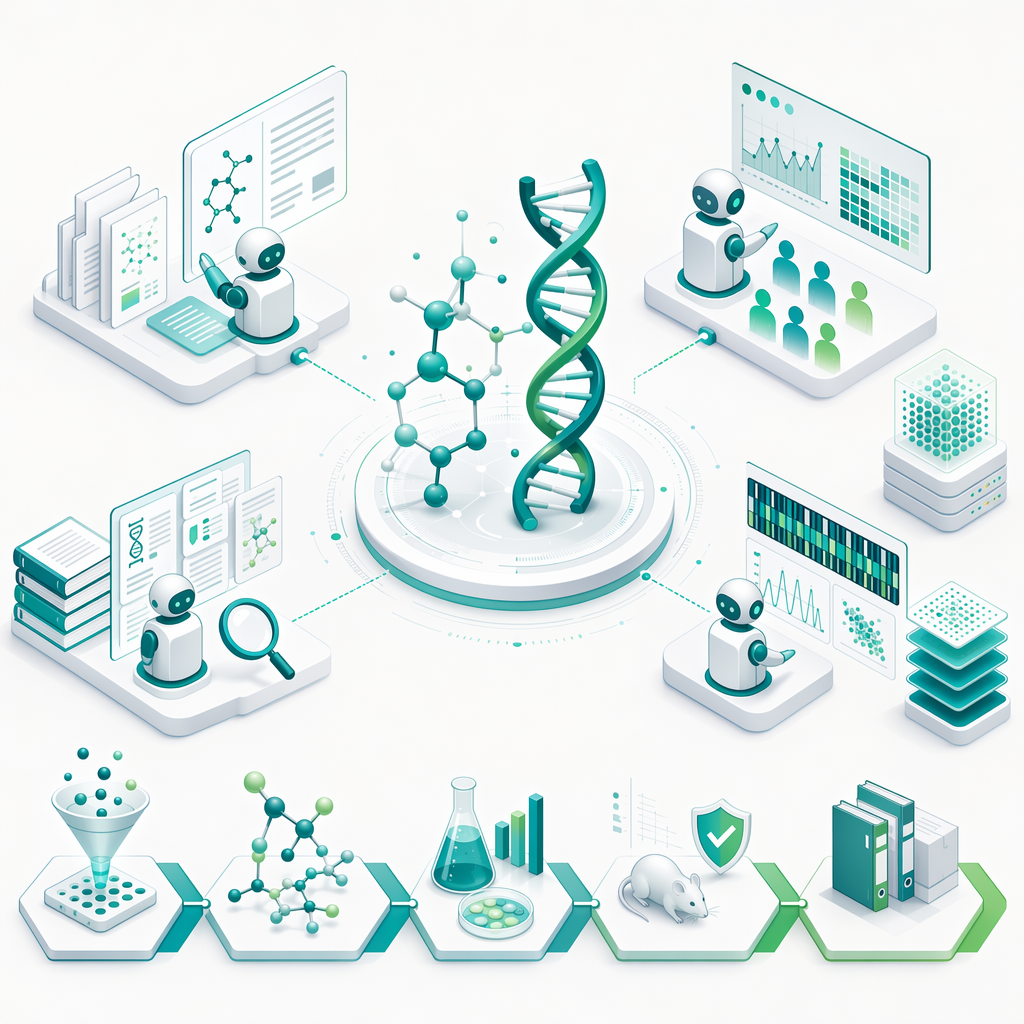 AI-powered drug discovery platform with molecular analysis, clinical trial optimization, and genomic data processing