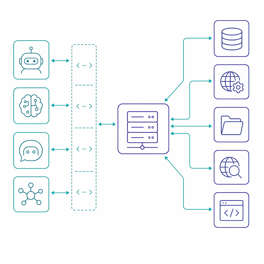 MCP server architecture with secure tool access and standardized agent-to-system communication